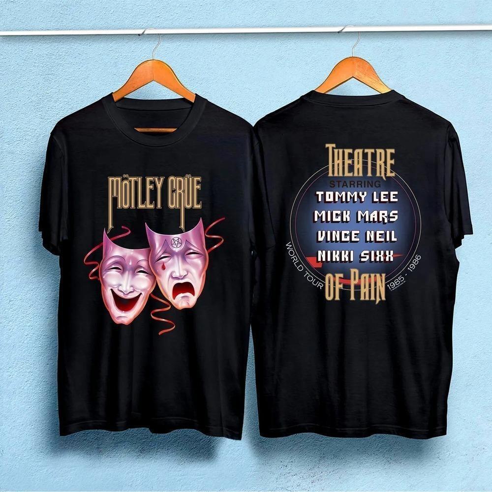 1985 Motley Crue Theatre Of Pain World Tour Shirt 2 Sided